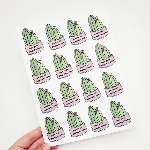 LB006 STICKERS Custom Poshmark Stickers Thank You for Shopping my Closet Sticker - Picture 3 of 9